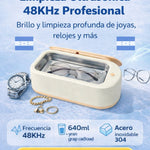 LIMPIADOR ULTRASÓNICO 48KHz PROFESIONAL – ✨ Limpieza Profunda para Joyas, Relojes y Más